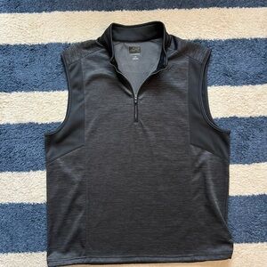 Greg Norman Collection Charcoal Quarter-Zip Golf Vest Pullover